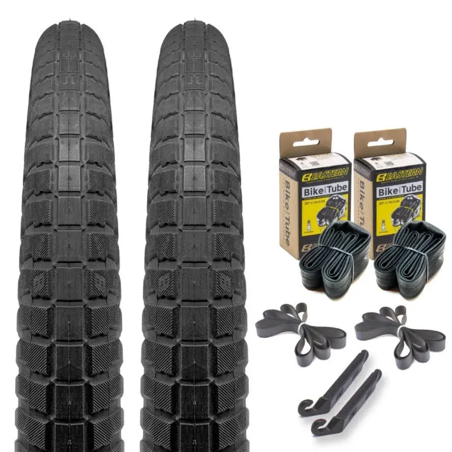 Eastern Bikes Curb Monkey 20&#034; x 2.4&#034; Tire &amp; Tube Repair Kit Blk/Silver - 2 pack