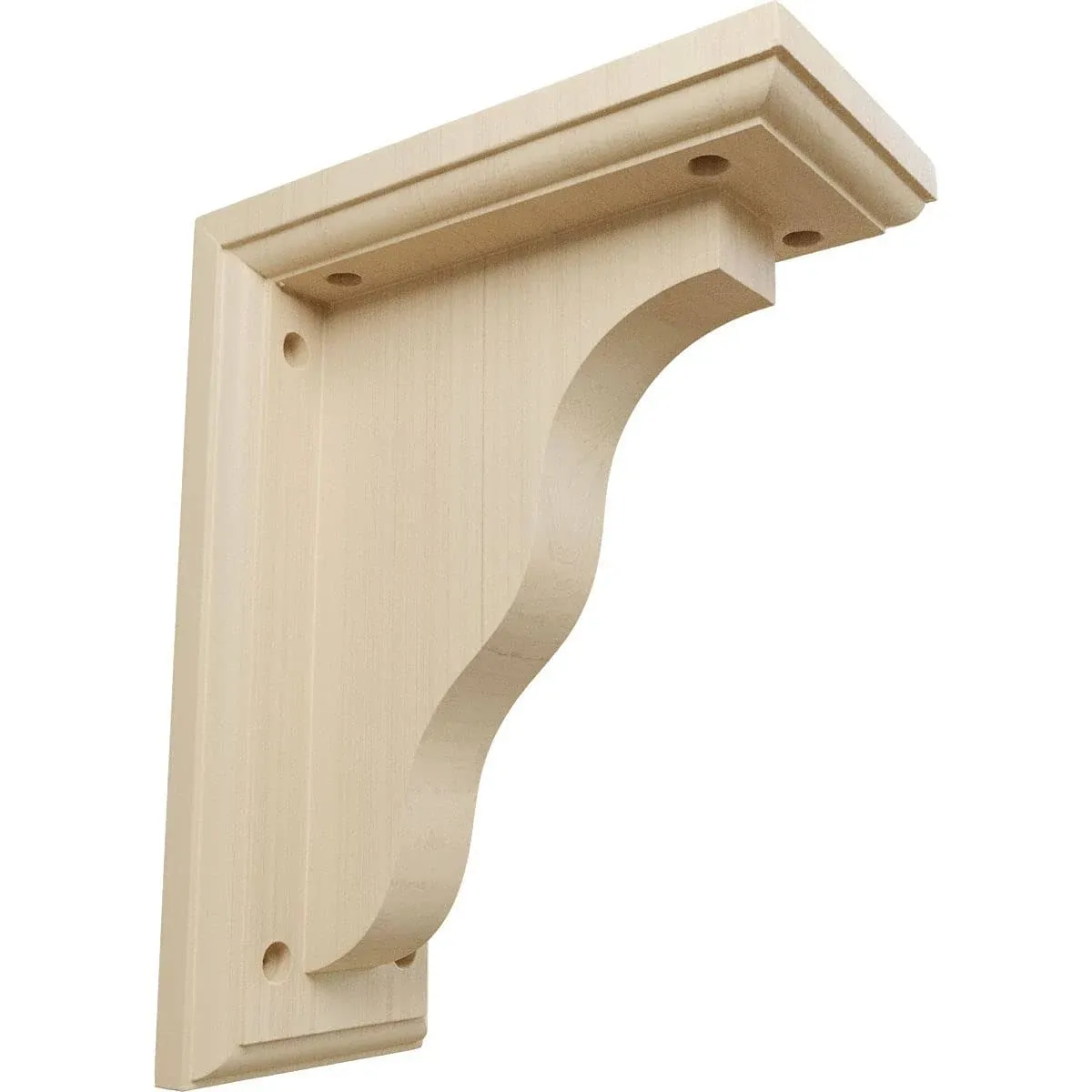 Ekena Millwork BKT03X07X09HARW 3 1/2"W x 7"D x 9"H Hamilton Traditional Bracket, Rubberwood