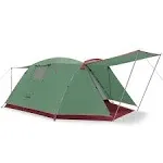 Kazoo 4 Person Camping Tent Outdoor Waterproof Family Large Tents 4 People Easy Setup Tent with Porch Double Layer