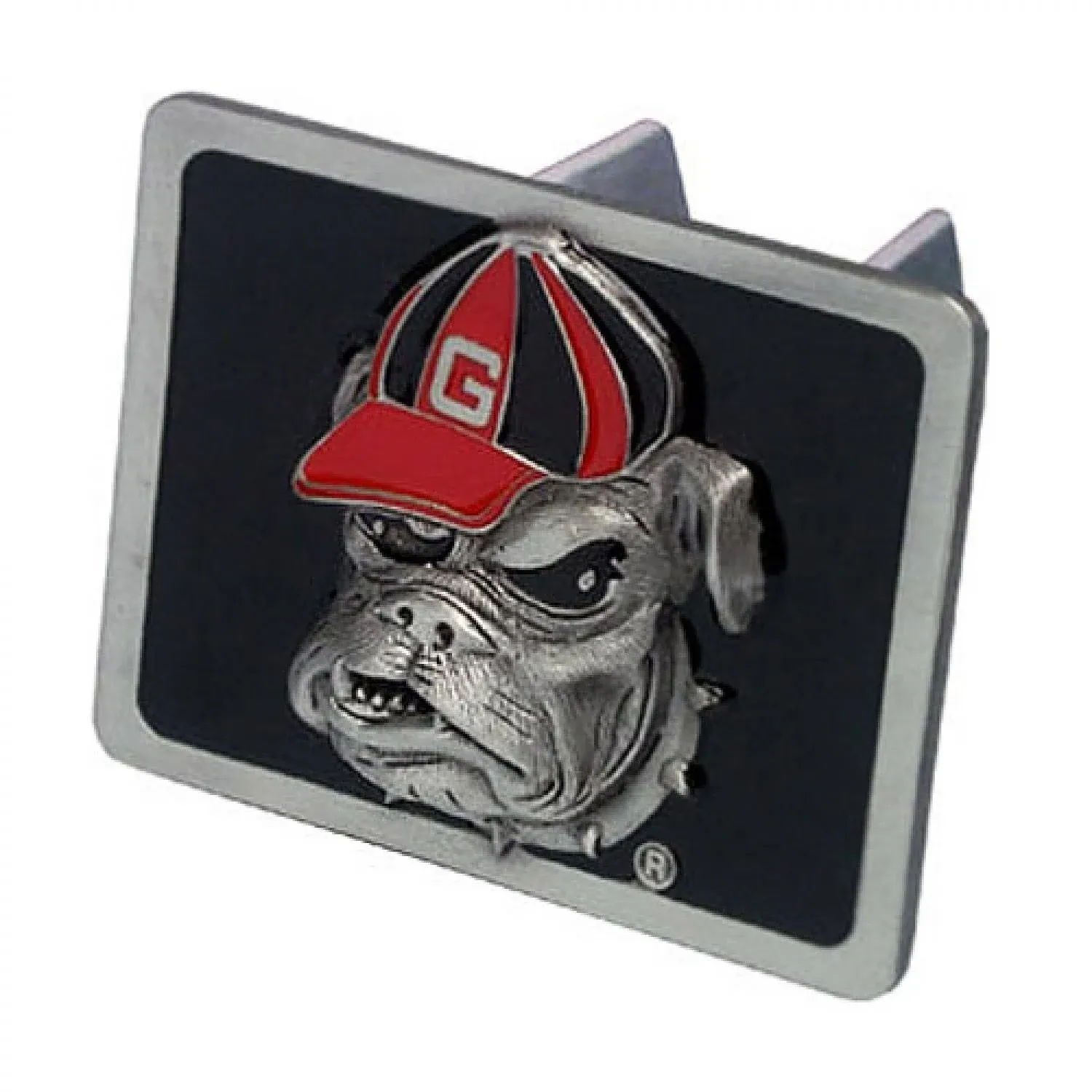 Georgia Bulldogs Hitch Cover Class II and Class III Metal Plugs