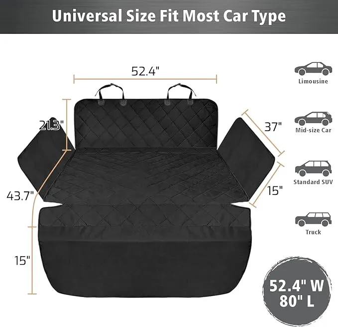 F-Color SUV Cargo Liner for Dogs - Waterproof Pet Cargo Liner with Side Flaps ...