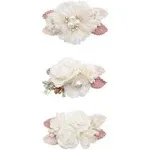 Flower Hair Clips Set-Cherrboll 3pcs Floral Hair Bow Accessories for Baby Girl Toddles Teen Gifts