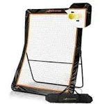 ACELETIQS Lacrosse Rebounder 5x7 Feet Practice Net Screen- Pitchback, Throwback, Bounce Back Training Wall for Backyard- Portable Design, Foldable-