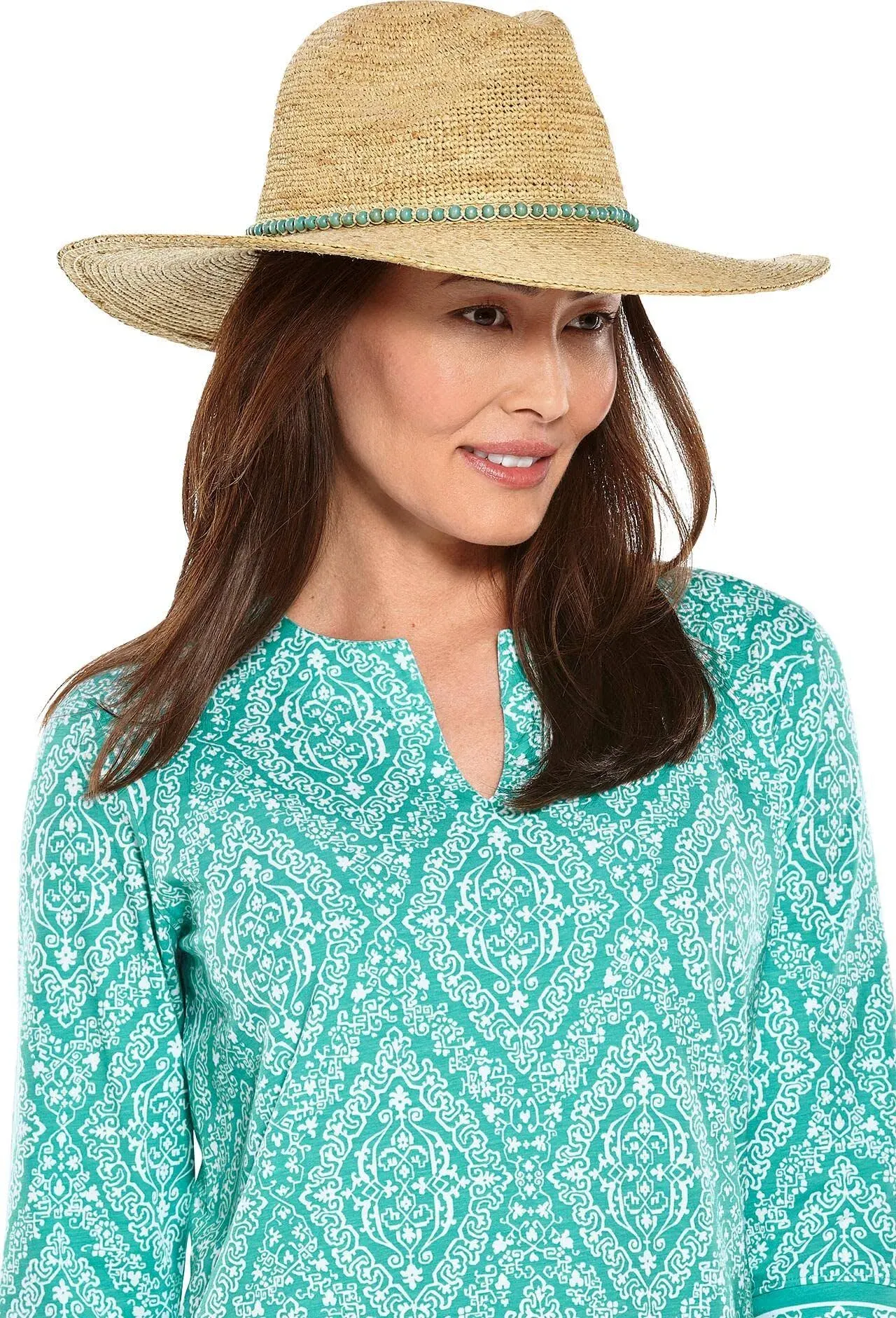 Coolibar Women's Avery Raffia Fedora