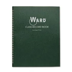 Ward� Class Record Book, 38 Students, 9-10 Week Grading, 11 x 8-1/2, Green HUB910L