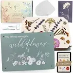 Hygge & Sage Extra Large Wooden Flower Press Artistry Kit with Nature Journal | 6-Layer, 8 x 11 Inch Flower Pressing Kit for Adults with Extra Blotting Paper, Scissors, Tweezers and Bonus Ebook