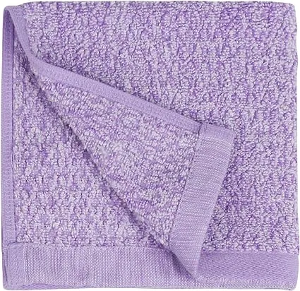 Everplush Diamond Jacquard Washcloth 6 Piece in Lavender