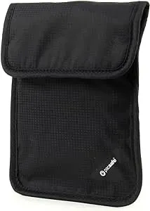 Pacsafe Coversafe X75 Anti-Theft RFID Blocking Neck Pouch, Black