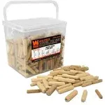 WEN 400-Piece Fluted Dowel Pin Variety Bucket with 1/4, 5/16, and 3/8-inch Woodworking Dowels