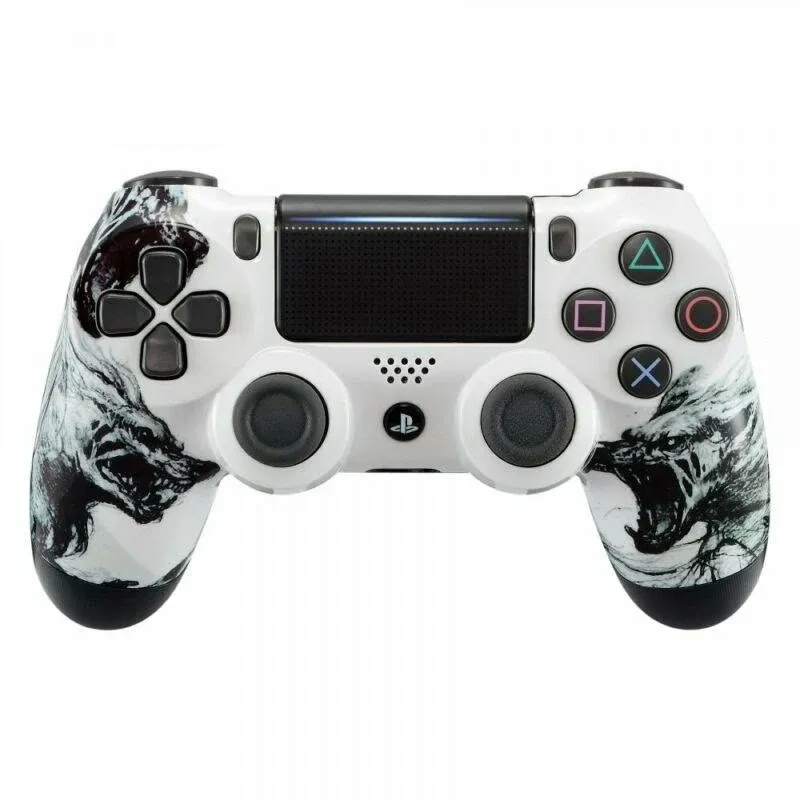 eXtremeRate Wolf Soul Patterned Custom Faceplate Cover, Replacement Front Housing Shell Case Compatible with PS4 Slim Pro Controller Jdm-040/050/055