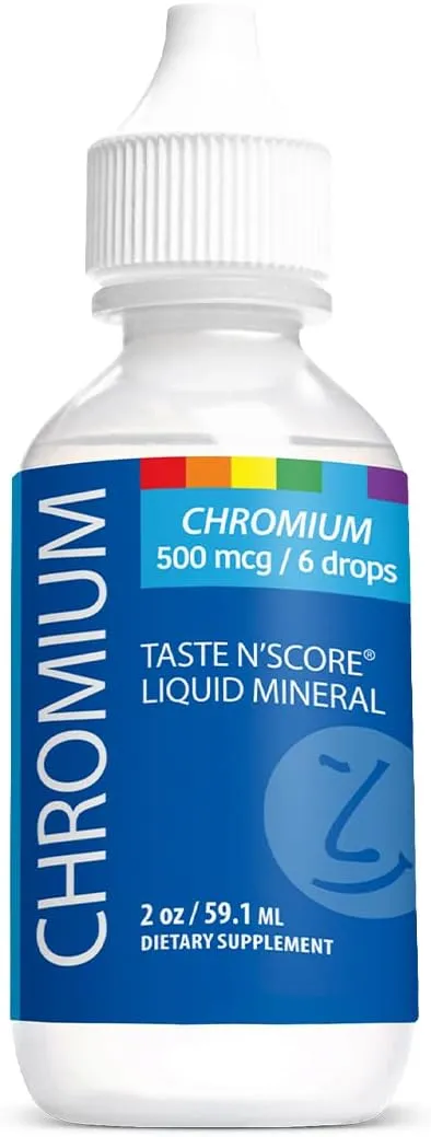 Taste N' Score Chromium Liquid Ionic Mineral Supplement; 100% Pure; 500 mcg; 118 Servings