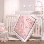 The Peanutshell Pink Crib Bedding Set for Baby Girls | 3 Piece Arianna Nurser...