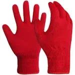 Evridwear Men Women Merino Wool String Knit Liner Warm Gloves 4 Sizes and Colors