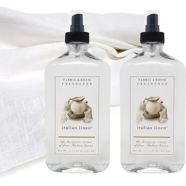 KOVOT Fabric & Room Spray Air Freshener -All Natural Calming Linen & Bedtime Mist -Made with Essential Oils, Natural Fabric Spray Bed Linen Spray - Italian Linen - 17.75 Fl Oz (Pack of 2)