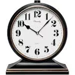 Table Clock-Modern Table Clock Silent-Non-Tic<wbr/>king 10-inch dial, Clear and Eas...