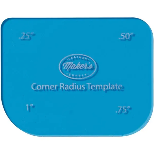 Corner Radius Card Template by Maker's Leather Supply, Blue