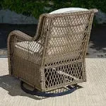 Rio Vista Outdoor Wicker Swivel Glider Chair with Cushions