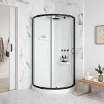 OVE Decors Breeze 34 in. Black Shower Kit