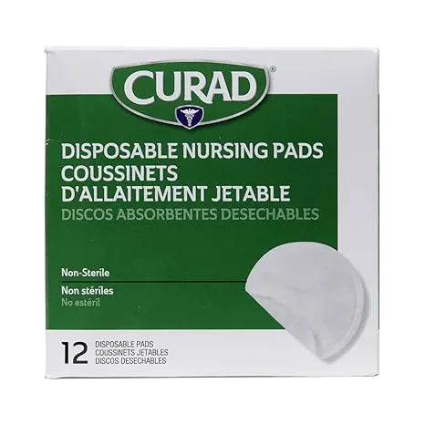 Curad Disposable Nursing Pads with Adhesive Strips, 288/Case