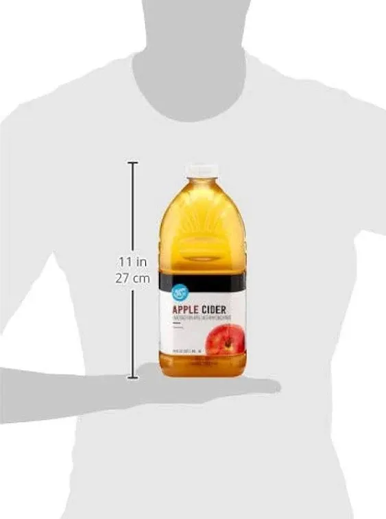 Amazon Brand - Happy Belly, Unfiltered Apple Cider from Concentrate, Bottle, 64 fl oz (Pack of 1)