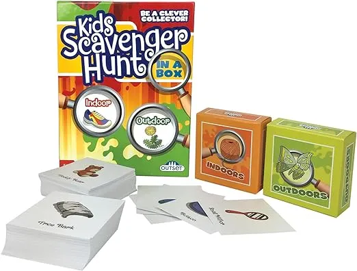 Kids Scavenger Hunt - Children's Game - Ages 6+ - Indoor and Outdoor Scavenger Hunt Game - Develops Gross Motor Skills - for 2 or More Players Individually or Team Play