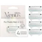 Gillette Venus 4 Cartridges Pubic Hair Skin Irritation Defense Bar NEW DAMAGED