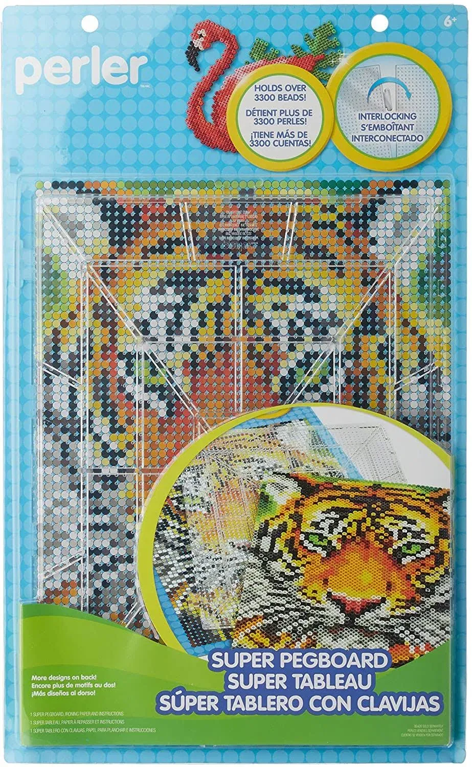 Perler Beads Extra Large Clear Pegboard 1-Pack, 