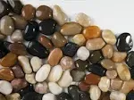 24 LBS River Rocks, StoneCreek, Decorative Garden Stones for Plant Landscaping, Polished Gravel Filler Pebbles for Home Decoration, Vases, Succulents, Flower Beds and Fish Tanks (Black Pebbles)