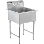 DuraSteel Utility & Prep Sink - 1 Compartment Stainless Steel NSF Certified - x