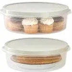 Evelots Pie Container, Keeper - Cake, Muffin, Cupcake, Tortilla, Pizza Storage Carrier - 10 Inch Airtight with Lid - Clear Plastic Food Storage - BPA Free Plastic - Easy Transport