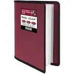 Dunwell Large Art Portfolio 11x14 (Ruby) - Portfolio Folder for Artwork, Portfolio Album Binder, Portfolio Presentation Book with 24 Plastic Sleeves