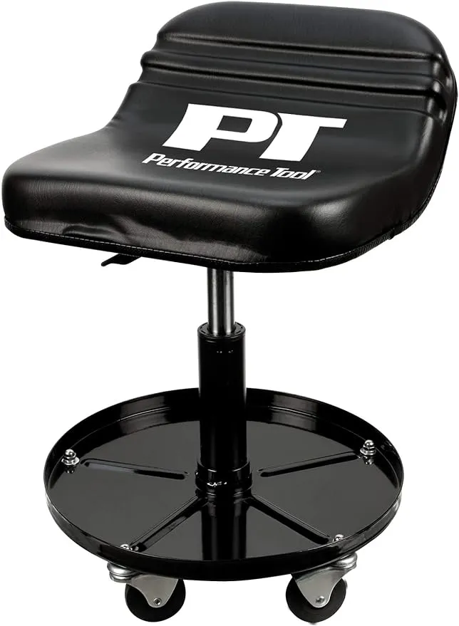 PT Pneumatic Rolling Shop Stool