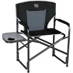 Timber Ridge Lightweight Oversized Camping Chair, Portable Aluminum Directors Chair with Side Table for Outdoor Camping, Lawn, P, Aluminum