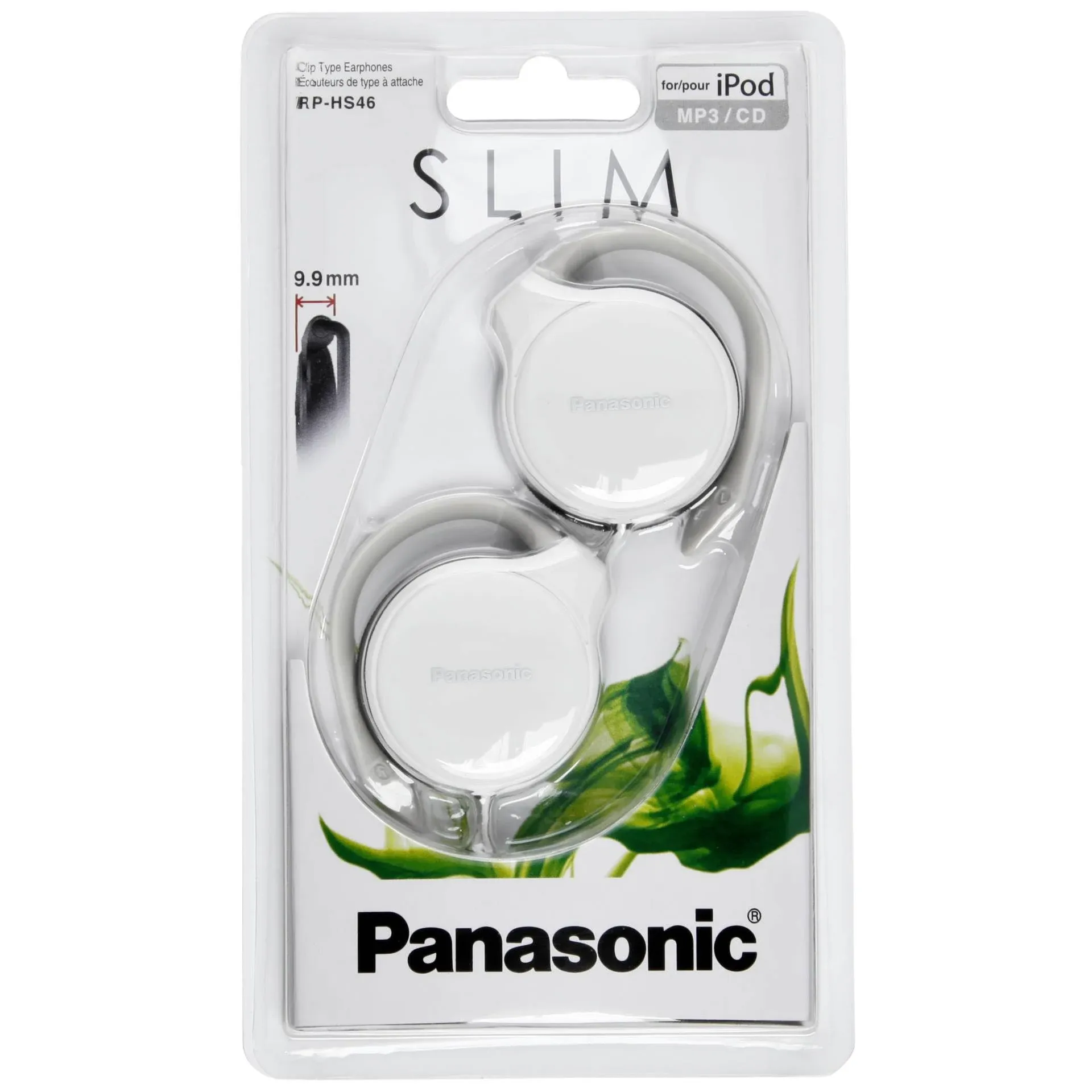 Panasonic RP-HS46 WHITE Clip On Ear-Hook Slim Headphone Original /Brand New