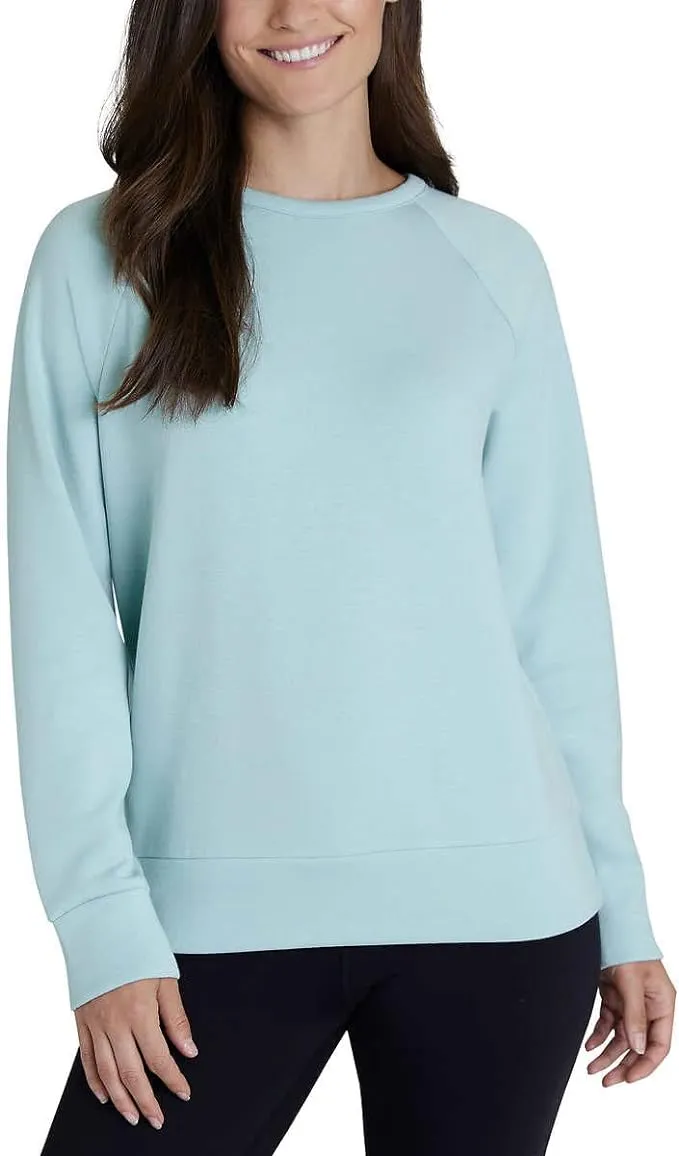 EDDIE BAUER Womens 2XL Ocean Blue Crewneck Ultrasoft Fleece Inside Pullover NWT