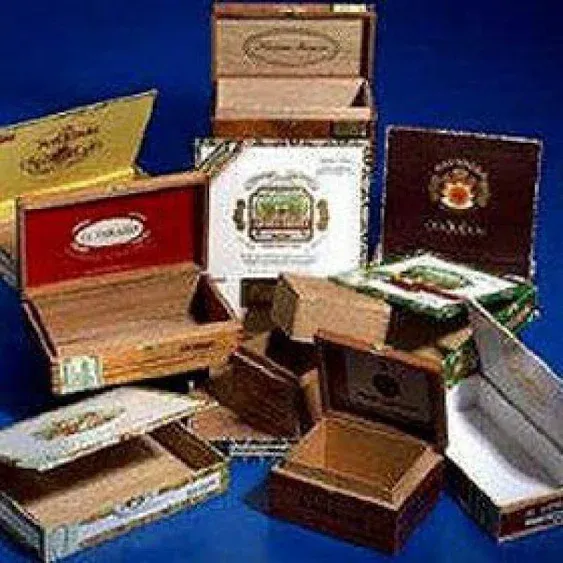 Empty Wooden Cigar Boxes (Set of 10)