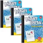 Better Office Products Primary Journal, Hardcover, Primary Composition Book Notebook - Grades K-2, 100 Sheet, One Subject, 9.75" x 7.5", Blue Cover-3 Pack