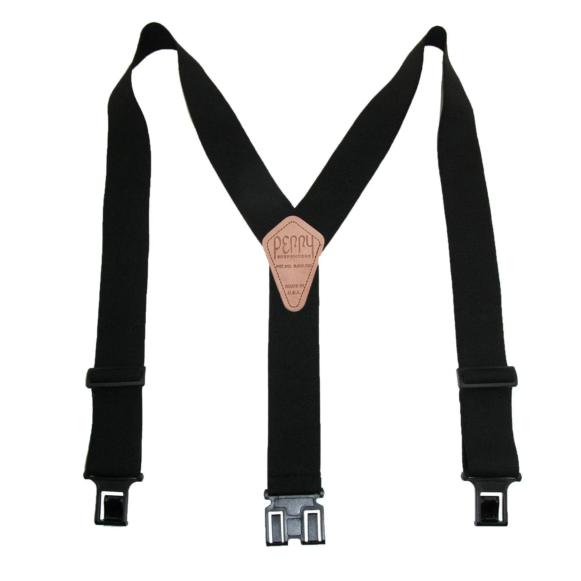 Perry Products SN200 Men's Clip-On 2-in Suspenders Black RegularPerry Products SN200 Men's Clip-On 2-in Suspenders Black Regular