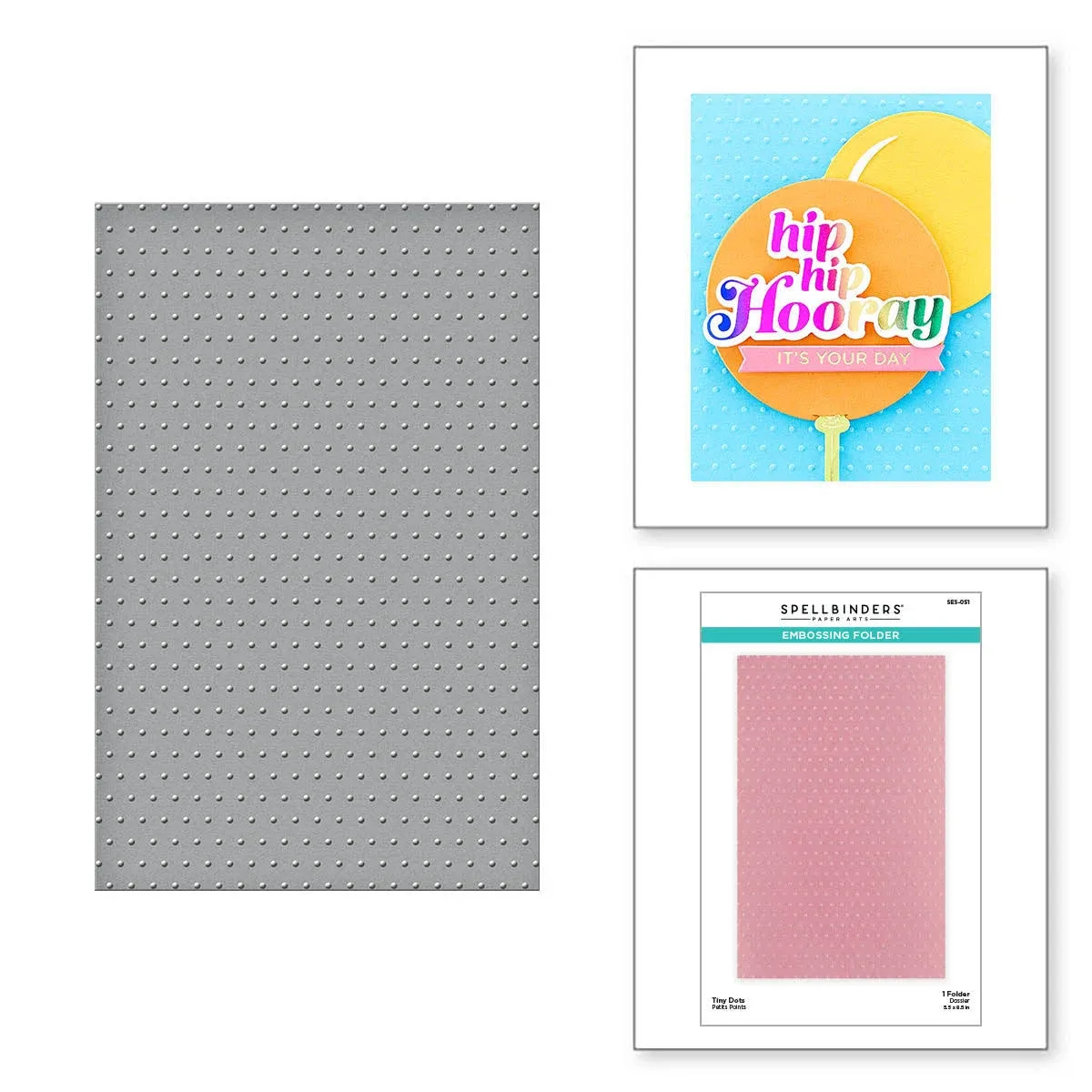 Spellbinders - It&#039;s My Party Too Collection - Tiny Dots Embossing Folder