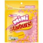 STARBURST All Pink Minis Fruit Chews Candy, 8 oz. Grab N Go Size Resealable Bag