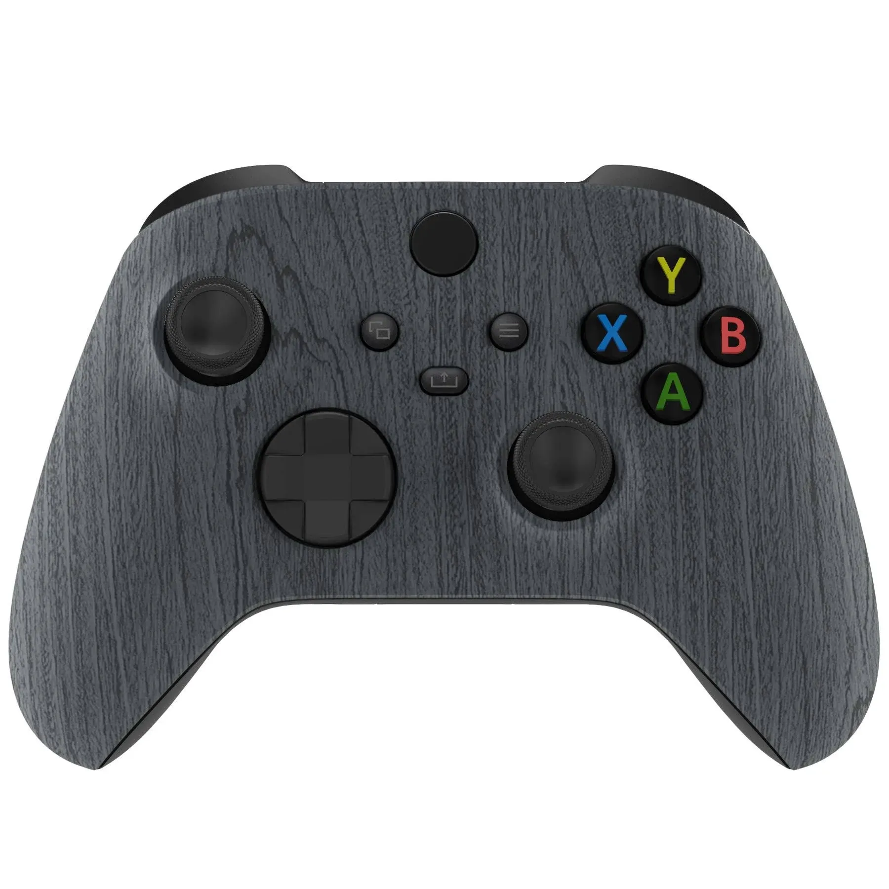 eXtremeRate Replacement Front Housing Shell for Xbox Series X & S Controller - Black Wood Grain