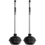 Neiko 60170a Toilet Plunger with Patented All-Angle Design 2-Pack Heavy Duty Aluminum