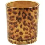 Hapton House Animal Print Glass Candle Holder - Votive Candle Holder - Leopard - Cheetah - Tortoise - Candle Jar - Wedding Centerpiece - Holiday Table Decor - Home Decor