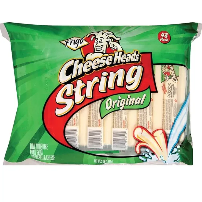 Cheese Heads Frigo String Cheese 1 OZ x 48 Comes with a NESTIVA Sink Strainer.