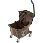 Carlisle Foodservice Products Plastic Commercial Mop Bucket with Side-Press Wrin