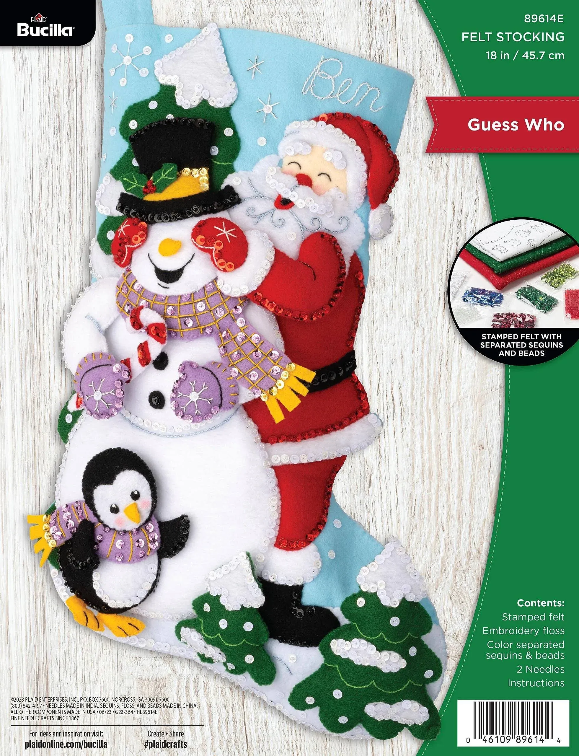 Guess Who - Stocking - Felt Applique Kit