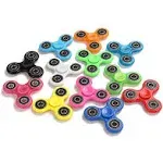 Fidget Hand Spinners 25 PC Color Bundle Bulk EDC Tri-Spinner Desk School Toy Anxiety Relief Adhd Student Relax Therapy Pack Combo Wholesale Green