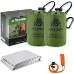 Mezonn Emergency Tent with Survival Whistle Paracord - Ultralight 2 Person Tube Tent Waterproof Survival Shelter - Use As Emerg