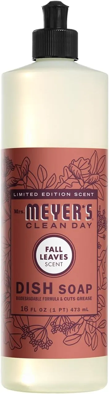 MRS. MEYER'S CLEAN DAY Dish Soap, Fall Leaves Scent, 16 fl oz (1)