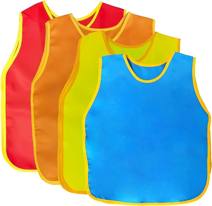 NANASO 4Pack Smock for Kids,Children Waterproof Art Smock Painting Feeding, Kids Painting Apron Handwork, Cooking, Toddler Paint Smock for Age 2-6 Years Gifts